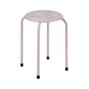 Image of Premier Housewares Metal Stacking Stool - Pink