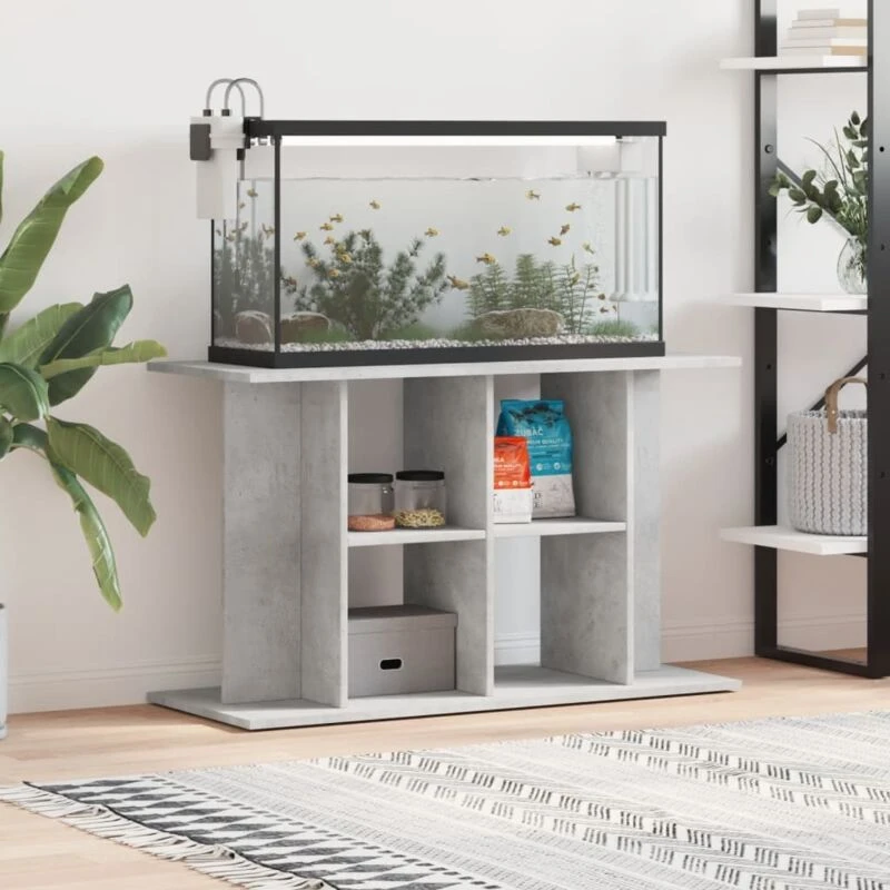 Image of VIDAXL Vidaxl - Aquarium Stand Concrete Grey 100x40x60cm Engineered Wood 8720845417895