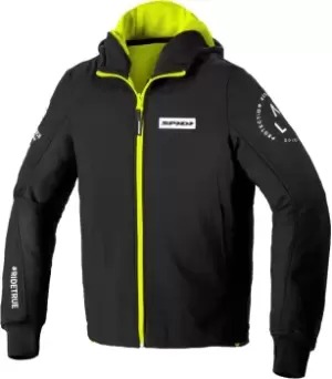 Image of Spidi Armor Evo Motorcycle Hoodie, black-yellow, Size L, black-yellow, Size L