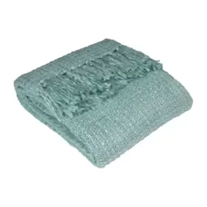 Image of Boden Fringed Throw Duck Egg