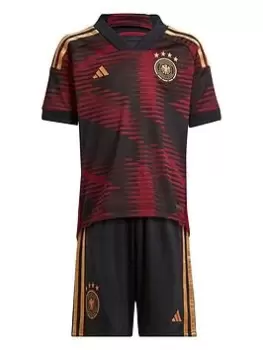 Image of adidas Junior Germany Away 22/23 Infant Kit, Black, Size 4-5 Years