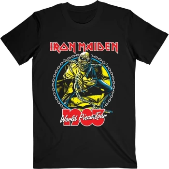Image of Iron Maiden - World Piece Tour '83 V.2. Unisex Medium T-Shirt - Black