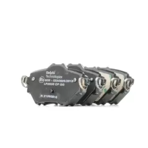 Image of DELPHI Brake pad set OPEL,PEUGEOT,TOYOTA LP2505 1609000680,1636413980,1678167980 YL01896380,1636601880,1678167980,3502110XSZ08A,1609000680,1678167980