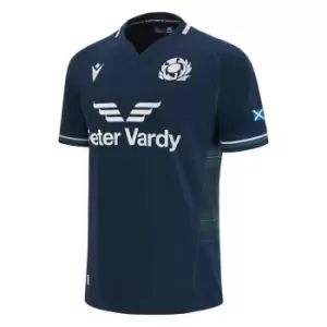 Image of Macron Scotland Rugby Home 6 Nations Shirt 2023 2024 Adults - Blue