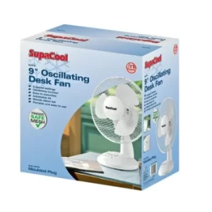 Image of SupaCool Oscillating Desk Fan 9" UK Plug
