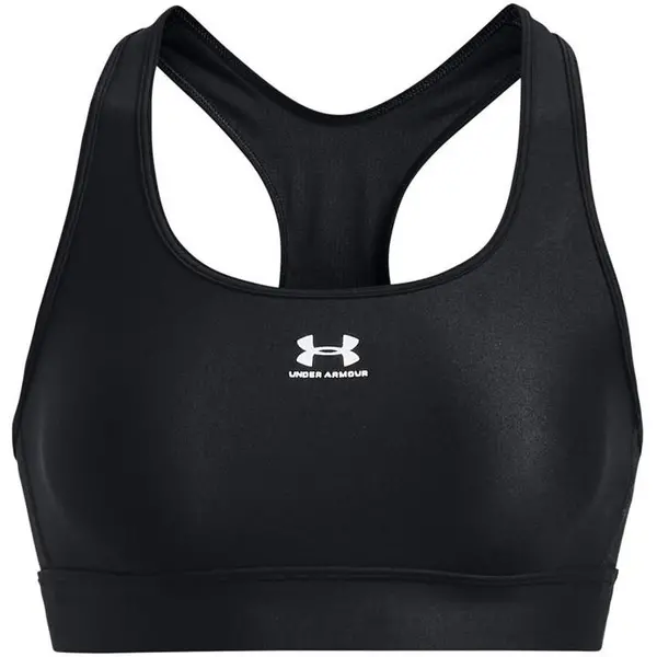 Image of Under Armour HeatGear Armour Mid Padless Sports Bra - Black 16