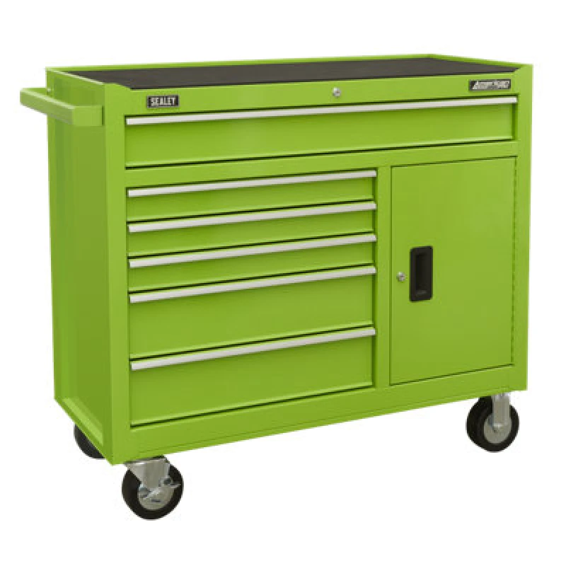 Image of Sealey American Pro 6 Drawer Tool Roller Cabinet AP4106HV Colour: Green