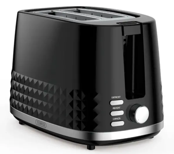 Image of Tower Solitaire T20082BLK 2 Slice Toaster
