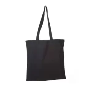 Image of United Bag Store Cotton Long Handle Tote Bag (One Size) (Black)