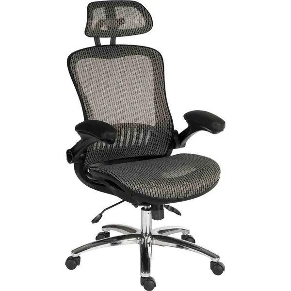 Image of Teknik Harmony High Back Executive Mesh Office Chair With Height Adjustable Arms Grey - 6956GREY