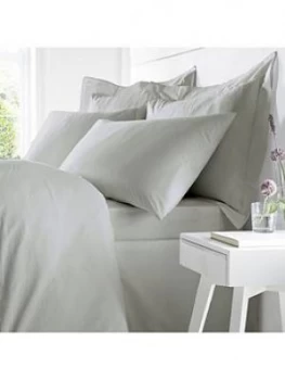 Image of Bianca Cottonsoft Bianca Egyptian Cotton King Size Fitted Sheet In Silver
