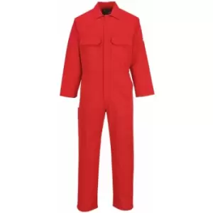 Image of Portwest BIZ1 Red Sz L T Bizweld Flame Retardant Welder Overall Coverall Safety Boiler Suit