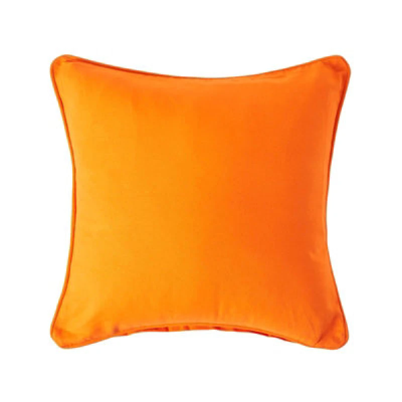 Image of Homescapes Cotton Plain Orange Cushion Cover, 60 X 60 Cm