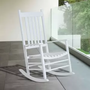 Image of Alfresco Wooden Rocking Chair, white