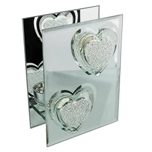 Image of HESTIA? Glass Double Tealight Holder - Crystal Heart