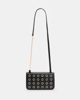 Image of AllSaints Ludivine Eye Leather Crossbody Bag