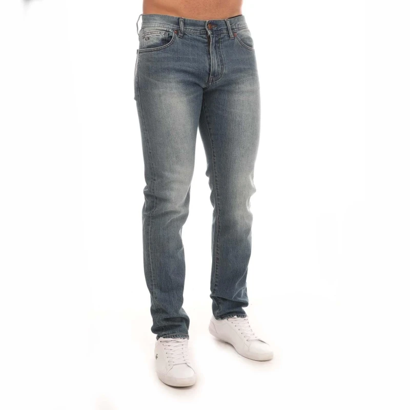 Image of Armani Exchange J16 Regular-Fit Jeans - Blue Blue 29L