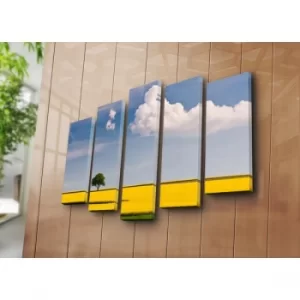 Image of 5PATK-160 Multicolor Decorative Canvas Painting (5 Pieces)