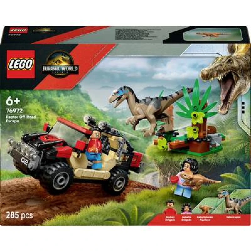 Image of LEGO Jurassic World 76972 LEGO JURASSIC WORLD Raptor: Follow-up chase with the off-road vehicle 76972
