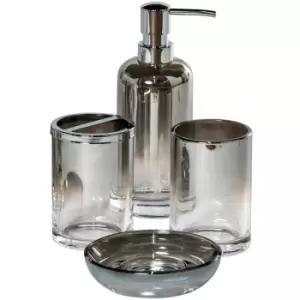Image of Ombre Collection 4 Piece Bathroom Set - Clear