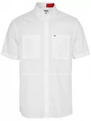 Image of Tommy Jeans Tjm Flag Tommy T-Shirt, White, Size 2XL, Men