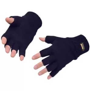 Image of GL14NAR - sz 0 Fingerless Knit Insulatex Glove - Navy - Navy - Portwest