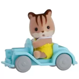 Image of Sylvanian Families Squirrel Baby On Car Carry Case