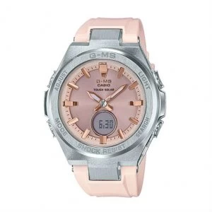 Image of Casio Baby-G G-MS MSG-S200-4A Standard Anglog-Digital Watch - Silver/Pink