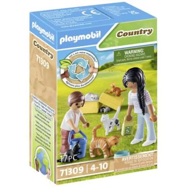 Image of Playmobil Country Cat family 71309