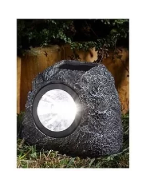 Image of Smart Solar Rock Effect Solar Garden Spotlight. Pack Of 4