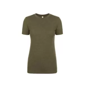 Image of Next Level Womens/Ladies Tri-Blend T-Shirt (L) (Military Green)