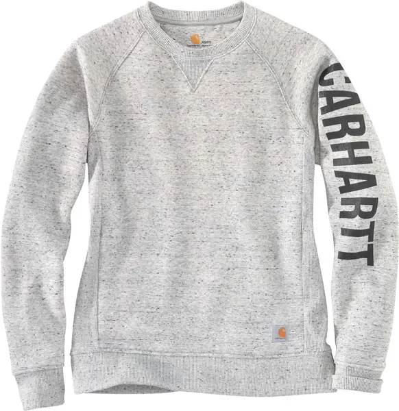 Image of Carhartt Clarksburg Crewneck Ladies Sweatshirt, grey-white, Size S for Women
