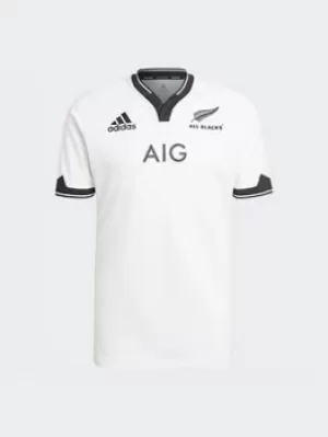 Image of adidas All Blacks Primeblue Replica Away Jersey, White/Black, Size S, Men
