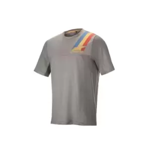 Image of Alpinestars Alps 4.0 Mens Short Sleeve Jersey in Grey Blue Red