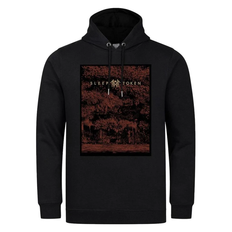 Image of Amplified Mens Flamingo Sleep Token Hoodie in Black Size: XS Black Male XS