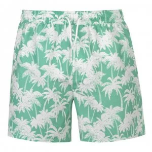 Image of Hot Tuna Palm Print Shorts Mens - Mint Grad