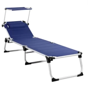 Image of Sun Lounger Bari Blue 210x60x81cm