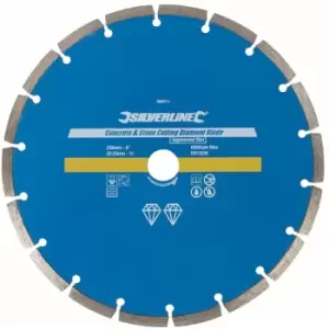 Image of Silverline - Concrete & Stone Cutting Diamond Blade - 230 x 22.23mm Segmented Rim