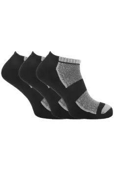 Image of Cotton Rich Sports Trainer Socks With Mesh And Ribbing (Pack Of 3)