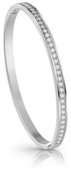 Image of Guess All Around Rhodium Plated Swarovski Bangle UBB28133-L Jewellery