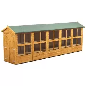 Image of Power Sheds 20 x 4ft Double Door Apex Shiplap Dip Treated Potting Shed