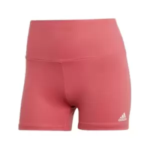 Image of adidas Yoga Essentials High-Waisted Short Tights Womens - Red