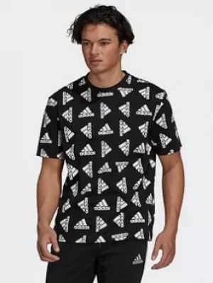 Image of adidas Essentials Loose Giant Logo T-Shirt (gender Neutral), White Size M Men