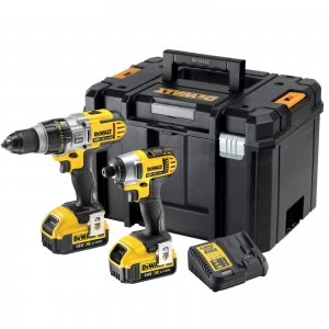 Image of DEWALT DCK290M2T 18v XR Cordless Combi Drill and Impact Driver Kit 2 x 4ah Li-ion Charger Case