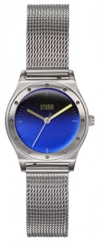 Image of STORM Sian Lazer Blue Steel Mesh Bracelet Blue Dial Watch