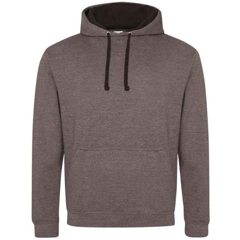 Image of AWDis AWDis Men Varsity Hoodie in Dark Grey Size: X-Small Dark Grey XS Male 5063425961832