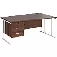 Image of Dams International Wave Desk MC16WRP3WHW 1,600 x 725 x 800 - 990 mm
