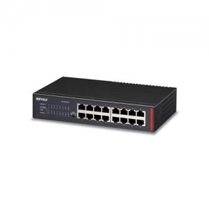 Image of Buffalo BS-GU2016 network switch Unmanaged Gigabit Ethernet (10/100/1000) Black