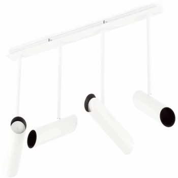 Image of Faro Link - 4 Light Adjustable Spotlight Bar White, GU10