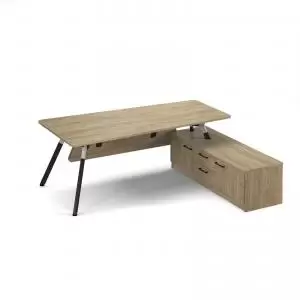 Image of Anson executive desk with A-frame legs 2000mm x 1000mm with 2000mm